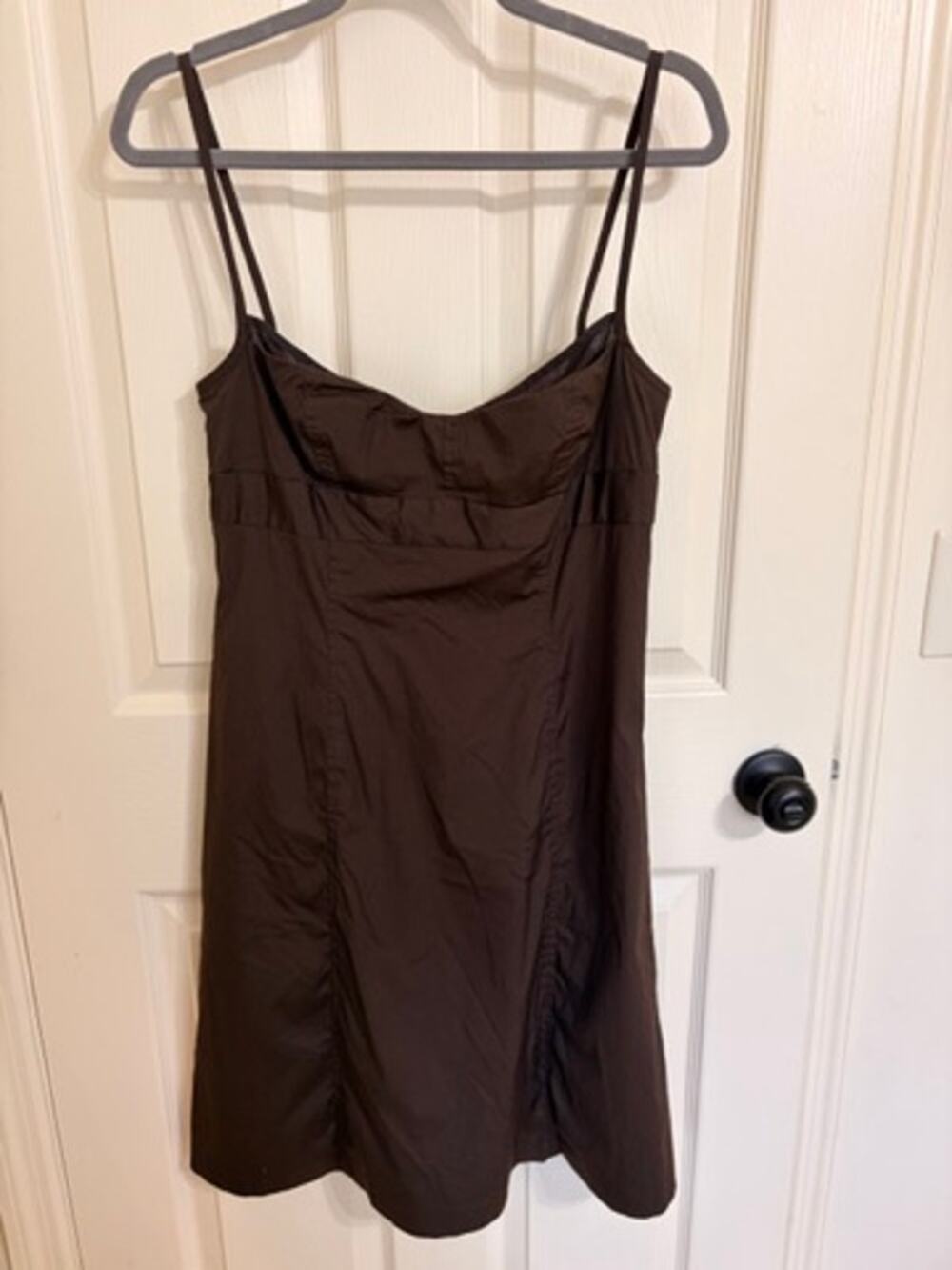 J.Crew Vintage Brown Cotton Blend Spaghetti Strap Dress